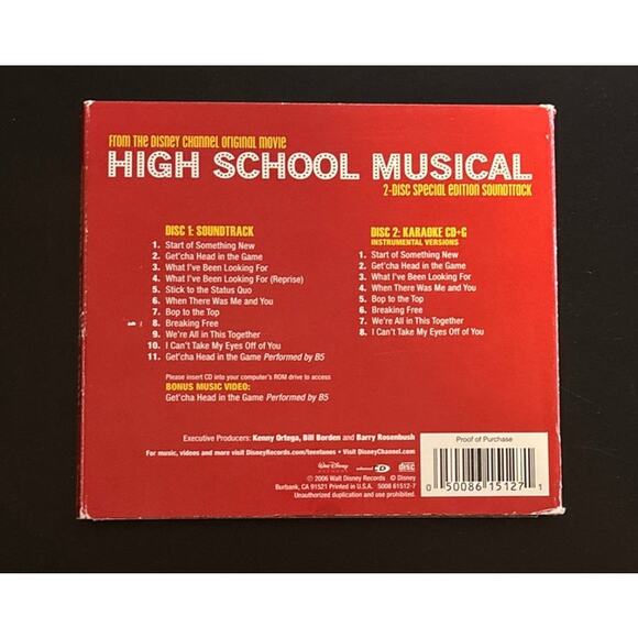 High School Musical – 2-Disc Special Edition Soundtrack CD (2006 Disney) Used - Picture 2 of 5